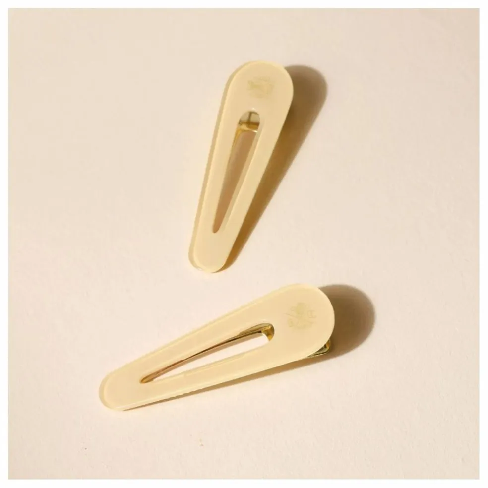 Barrettes Opaline - Set de 2 | Ivoire