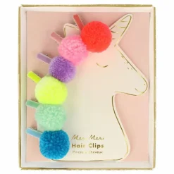 Barrettes Pompons - Set de 6