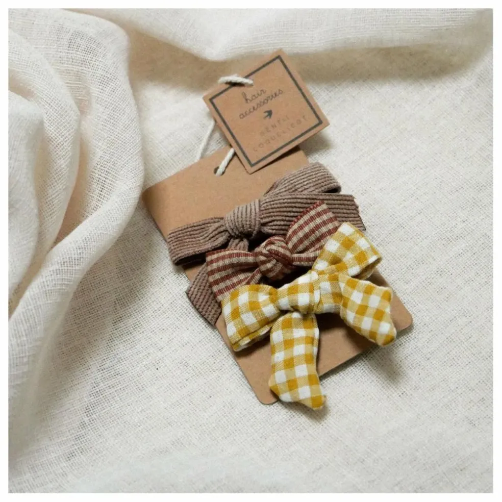 Barrettes Vichy - Set de 3