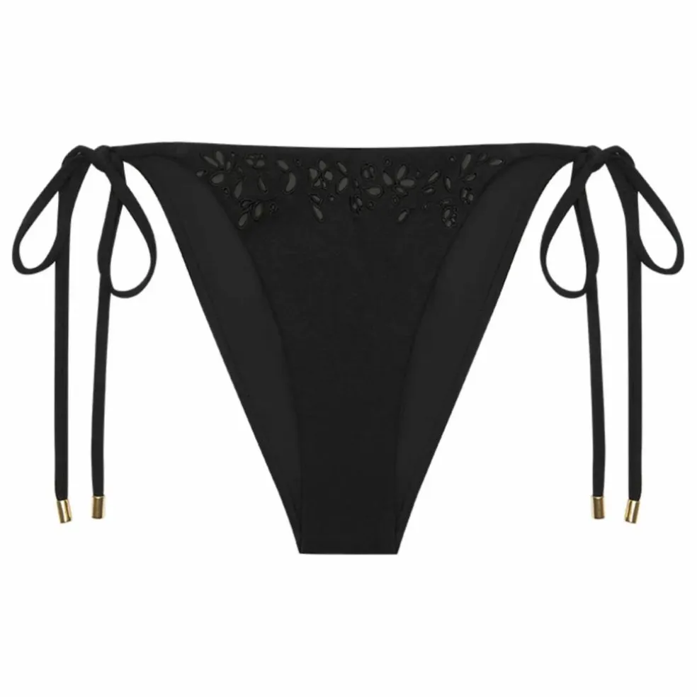 Bas de Maillot Memoir Brodé Fibres Recyclées | Noir