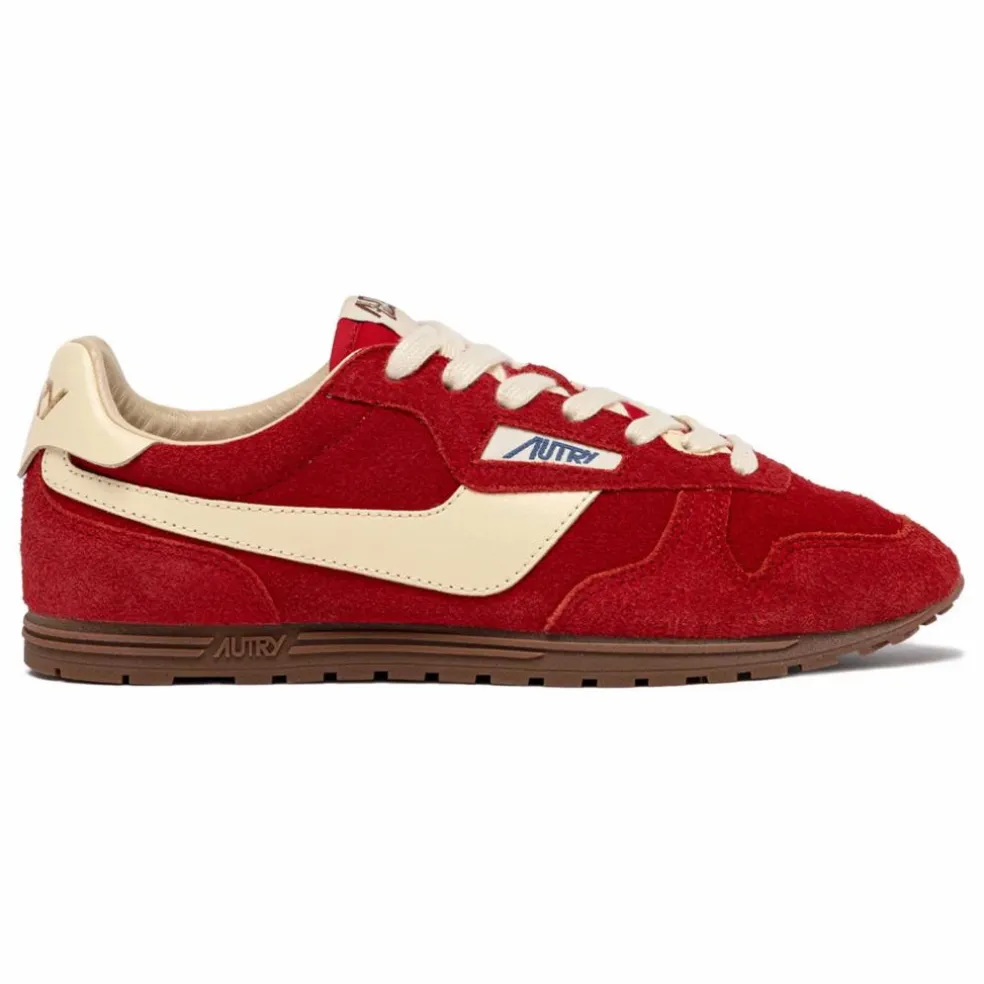Basket Windspin Low Bicolore Suède et Cuir | Rouge