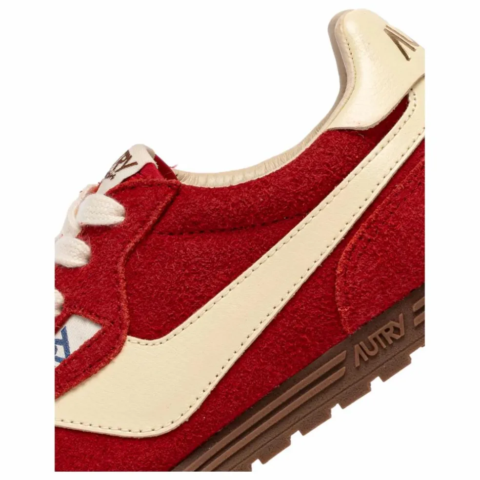 Basket Windspin Low Bicolore Suède et Cuir | Rouge