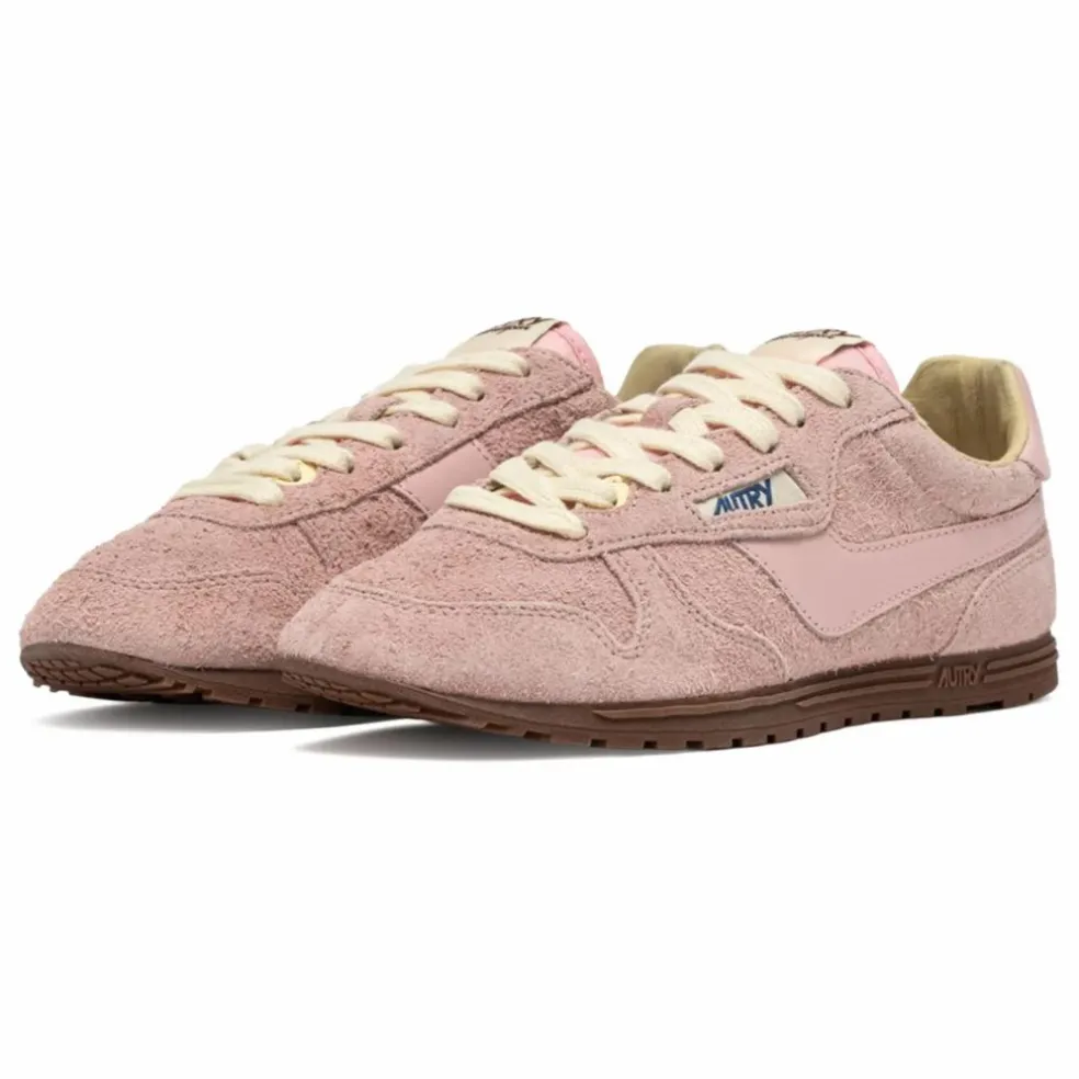 Basket Windspin Low Suède et Cuir | Rose poudré