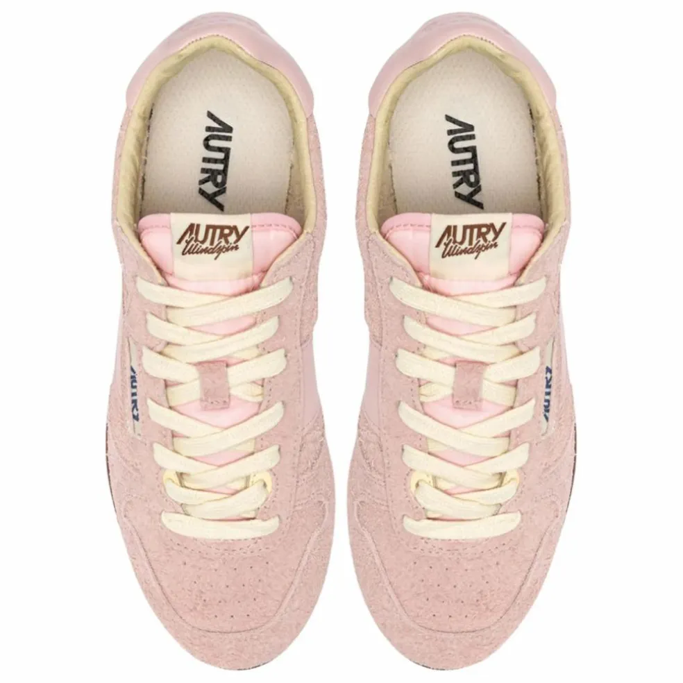 Basket Windspin Low Suède et Cuir | Rose poudré