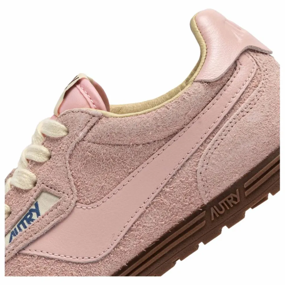 Basket Windspin Low Suède et Cuir | Rose poudré