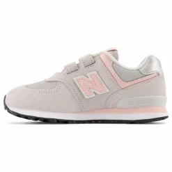 Baskets 574 Evergreen Scratchs | Rose pâle