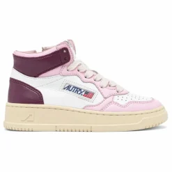 Baskets Kids Medalist Mid Cuir Bicolore | Rose