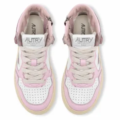 Baskets Kids Medalist Mid Cuir Bicolore | Rose