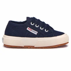 Baskets Lacets Coton Basse | Bleu marine