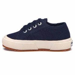 Baskets Lacets Coton Basse | Bleu marine