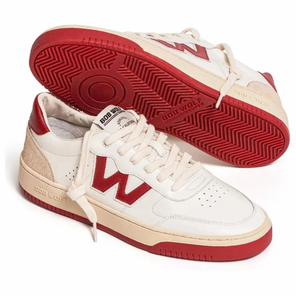 Baskets Legacy Cuir et Suède | Rouge