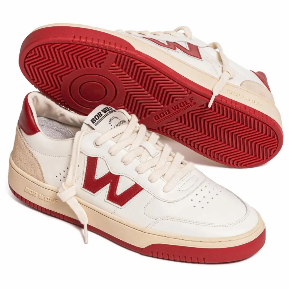 Baskets Legacy Cuir et Suède | Rouge