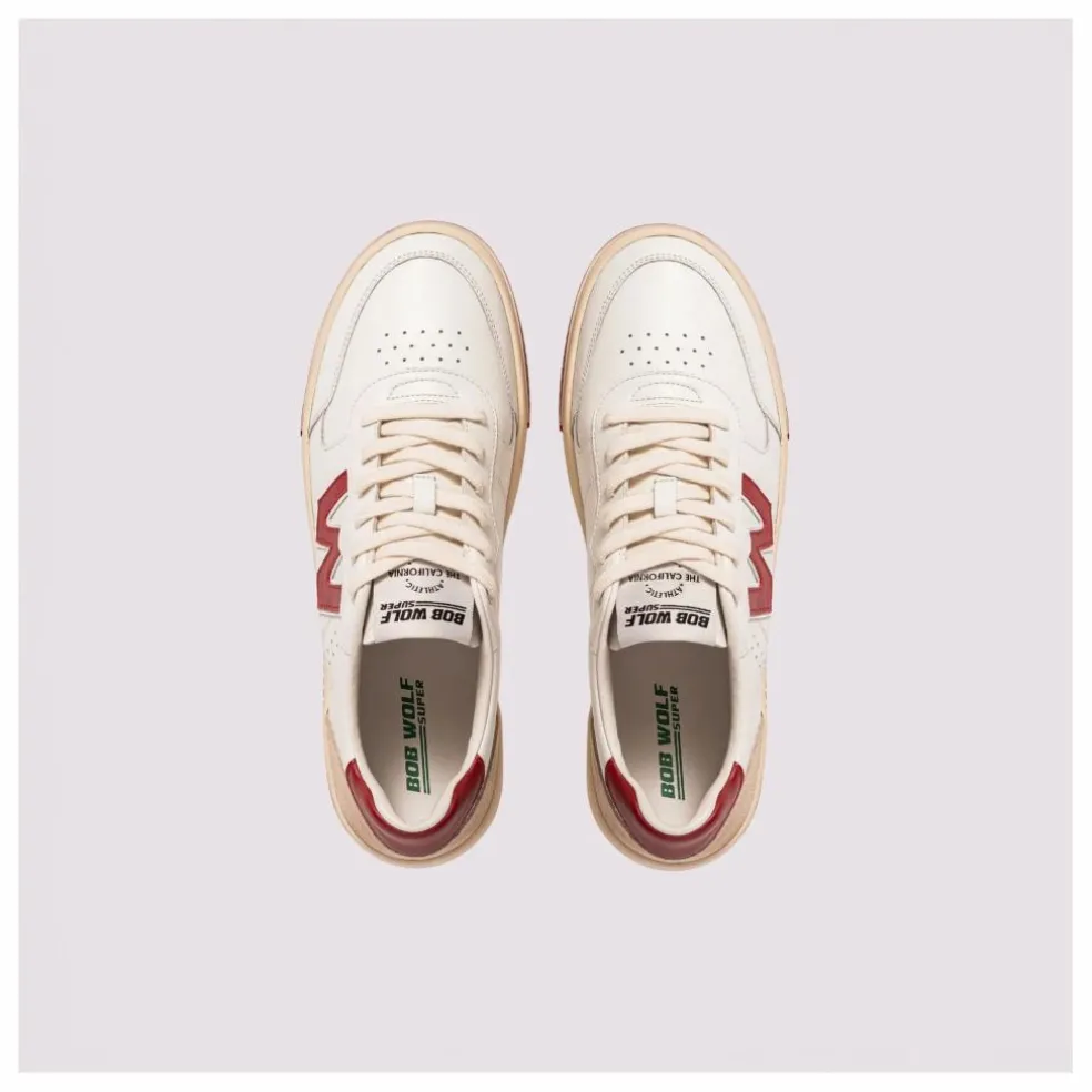 Baskets Legacy Cuir et Suède | Rouge