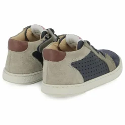 Baskets Mousse Lace Perfo Velours | Bleu marine