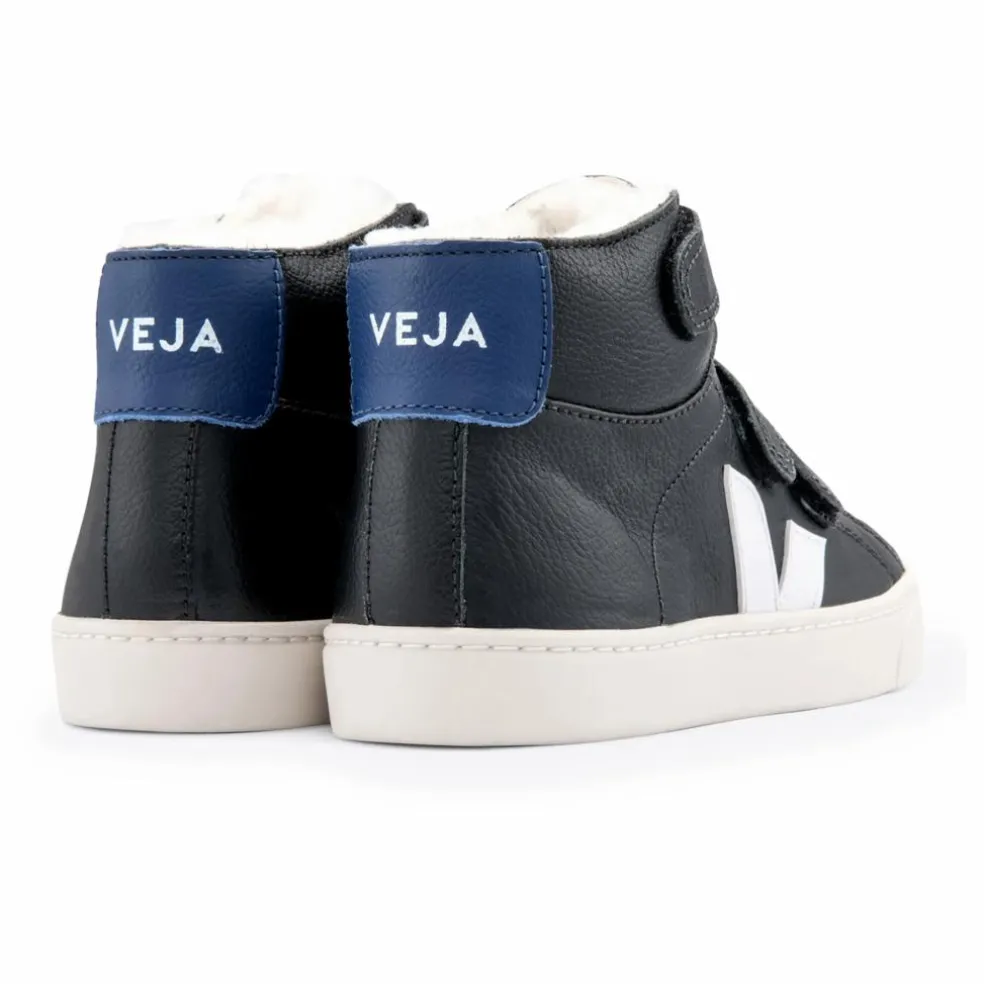 Baskets Scratchs Cuir Fourrées Esplar Mid | Noir