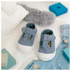 Baskets Scratchs Sandalia Tira Lona | Bleu