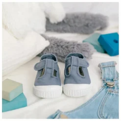 Baskets Scratchs Sandalia Tira Lona | Bleu