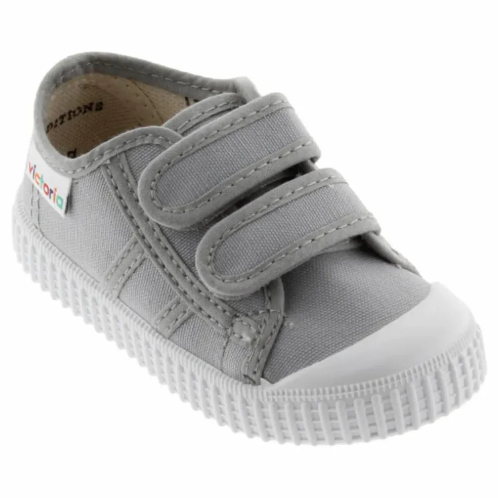 Baskets Scratchs Tiras Lona | Gris
