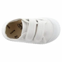 Baskets Scratchs Tiras Lona | Blanc
