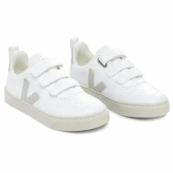 Baskets V-10 Scratchs Cuir | Blanc