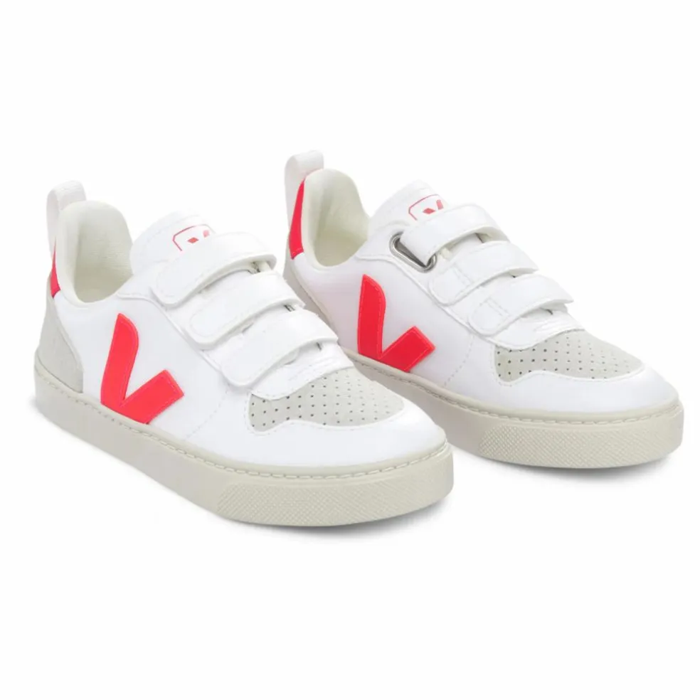 Baskets V-10 Scratchs Cuir | Rose