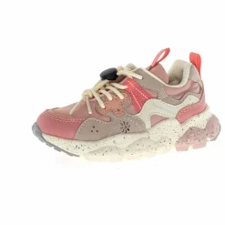 Baskets Yamano 3 Lacets Cuir Eco et Nylon | Rose