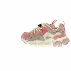 Baskets Yamano 3 Lacets Cuir Eco et Nylon | Rose