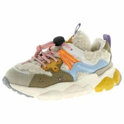 Baskets Yamano 3 Lacets Cuir Eco et Teddy | Taupe