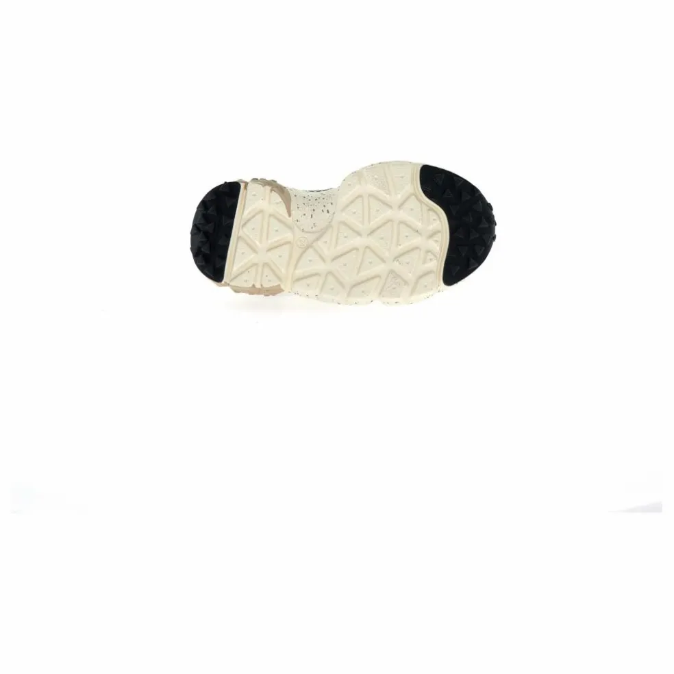 Baskets Yamano 3 Lacets Cuir Eco et Nylon | Gris