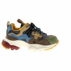 Baskets Yamano 3 Lacets Cuir Eco et Nylon Ripstop | Gris foncé