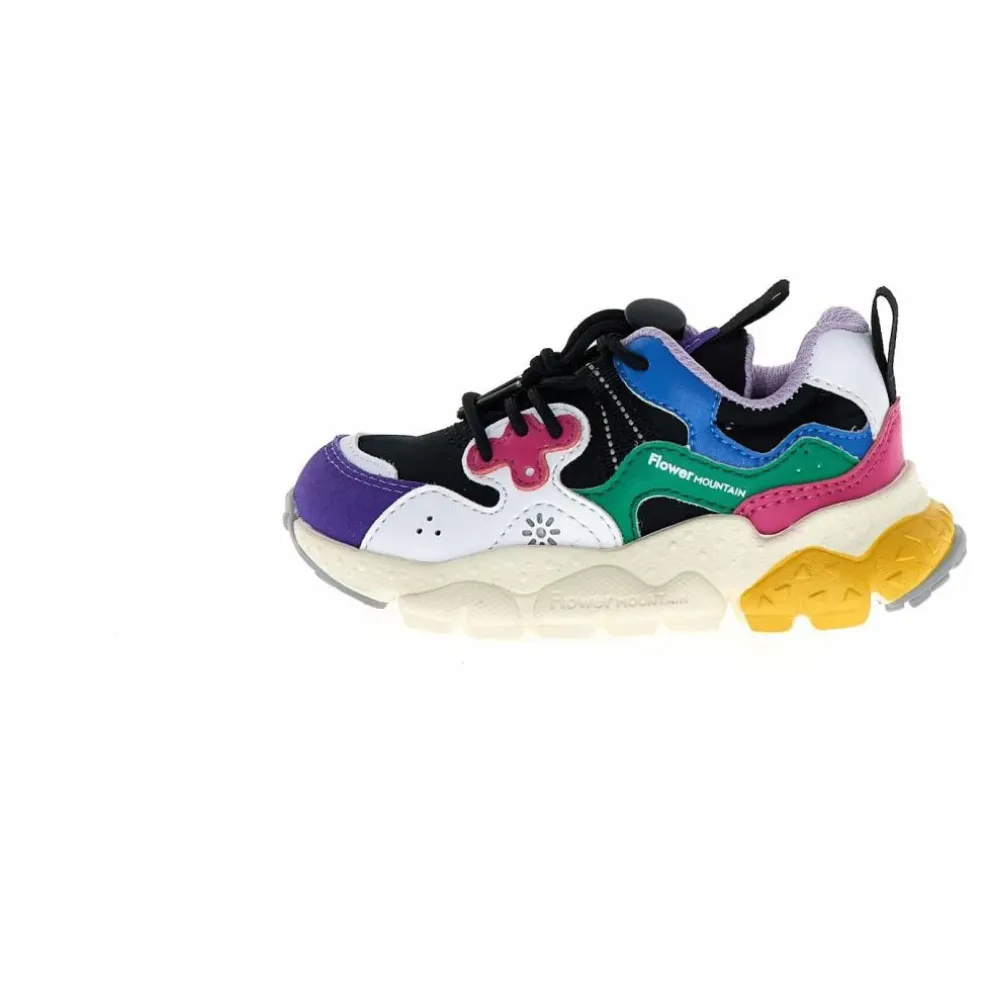 Baskets Yamano 3 Lacets Cuir Eco et Nylon | Lavande