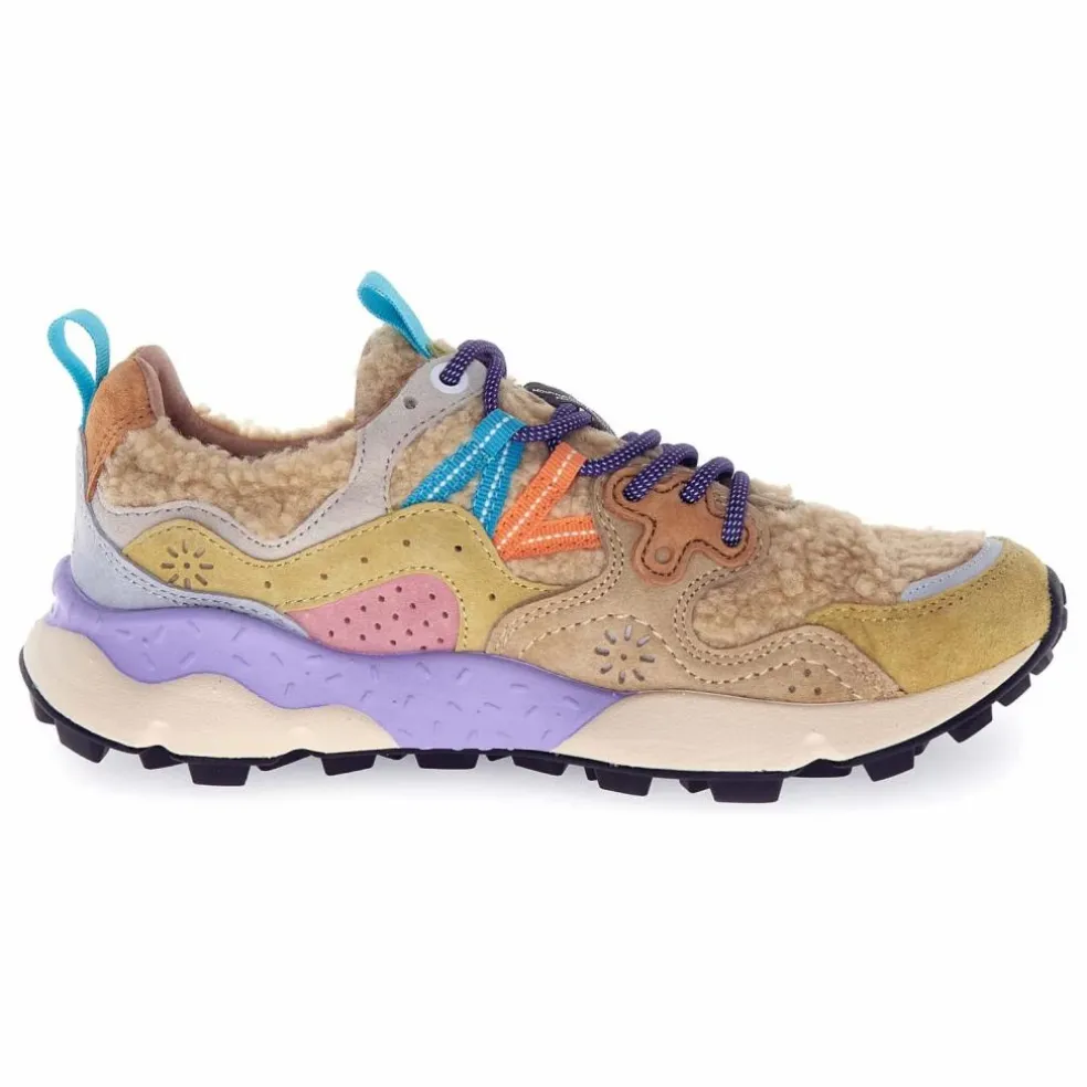 Baskets Yamano 3 Suède et Teddy | Beige