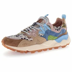 Baskets Yamano 3 Suède, Jacquard et Imprimé Fleurs | Beige