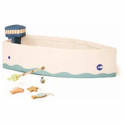 Bateau en toile avec kit de pêche | Ecru