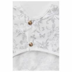 Bavoir à manches enduit Toile de Jouy | Gris