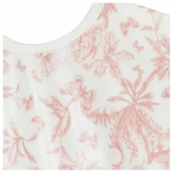 Bavoir à manches enduit Toile de Jouy | Rose pêche