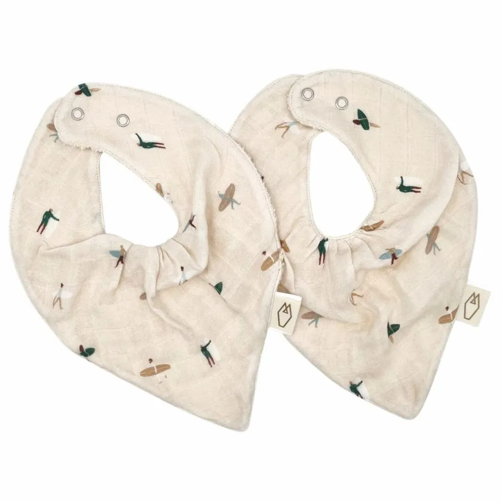 Bavoir bandana - Set de 2 | Blanc