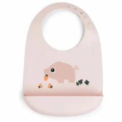 Bavoir en silicone Pigee | Rose