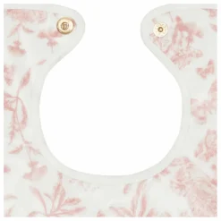 Bavoir enduit Toile de Jouy | Rose pêche