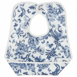Bavoir enduit Toile de Jouy | Bleu marine