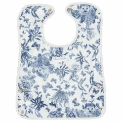 Bavoir enduit Toile de Jouy | Bleu marine