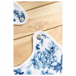 Bavoir enduit Toile de Jouy | Bleu marine