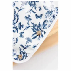 Bavoir enduit Toile de Jouy | Bleu marine