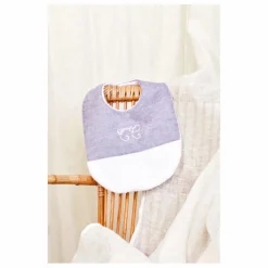 Bavoir Feuillage | Bleu marine