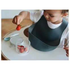 Bavoir silicone | Gris anthracite