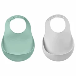 Bavoir silicone - Set de 2 | Sauge