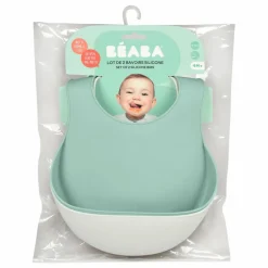 Bavoir silicone - Set de 2 | Sauge