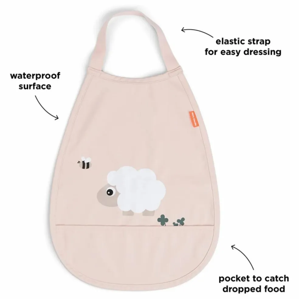 Bavoir Tiny Farm | Rose pâle