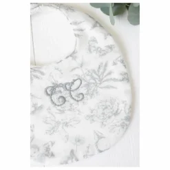 Bavoir Toile de Jouy | Gris