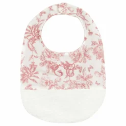 Bavoir Toile de Jouy | Rose pêche